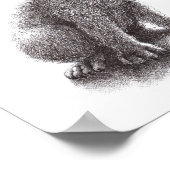 ユンガー・ウルフ・ヒュルト・デン・モンド・アン。 ポスター (角)