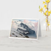 ユングフラウ、吉田宏、ウッドカット カード (黄色い花)