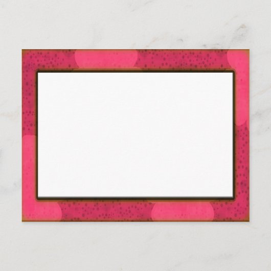 ユンコバレンタインハートかわいいチューリップガーデンバード+名前 ポストカード (裏面)