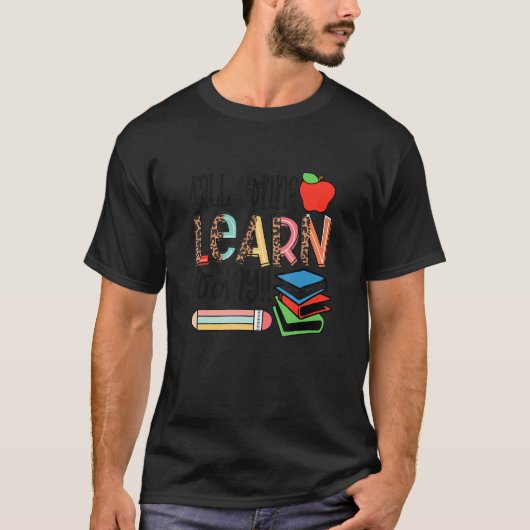 ユーおもしろいゴントゥデイ学先生新学期 Tシャツ (正面)
