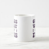 ユーおもしろいモア引用文の贈り物が何日かを推測 コーヒーマグカップ (中央)