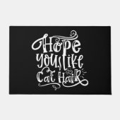 ユーおもしろいモア-猫の毛が好きになれるよう願う ドアマット (正面)