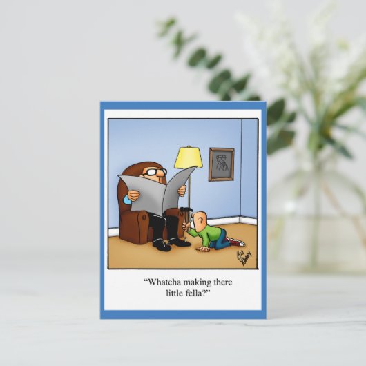 ユーおもしろい考えマ用はがき ポストカード (スタンド正面)