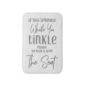 ユーもしスプレッルファおもしろいームハウスホワイトウッド バスマット (正面縦)