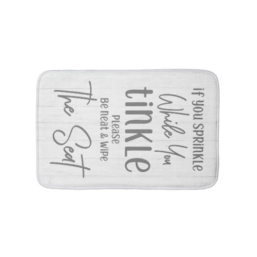 ユーもしスプレッルファおもしろいームハウスホワイトウッド バスマット (正面)