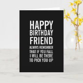 ユーもし秋おもしろいハッピーバースデーフレンドカード カード (黄色い花)