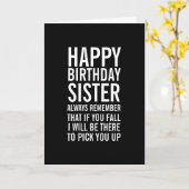 ユーもし秋シスターおもしろいハッピーバースデーカード カード (黄色い花)