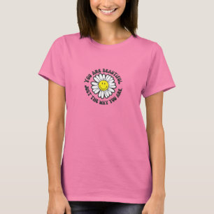 ユーアビューティフルレトロ前向きデイジー Tシャツ