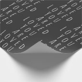 ユーアラブドワ感動的ーズ白黒 ラッピングペーパー (角)