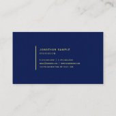 ユーエレガントカスタム文字シック紙ブルーリュックス 名刺 (裏面)