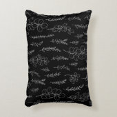 ユーエレガントカリの黒白模様 アクセントクッション (正面(垂直))