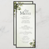 ユーエレガントカリ葉素朴・バジェット・ディナー メニュー (正面/裏面)