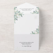 ユーエレガントカリ・グリーン素朴ズ オールインワン招待状 (外側)