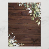 ユーエレガントカリ・グリーン・ウッ結婚ドのメニュー メニュー (裏面)