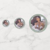 ユーカエレガントリグリーン植物ブライダルシャワー コンフェッティ (裏面)