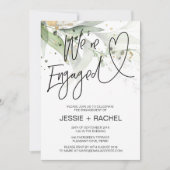 ユーカエレガントリトゥスウエア婚約した婚約パーティ 招待状 (正面)
