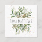 ユーカエレガントリ植物 スクエア名刺 (正面)