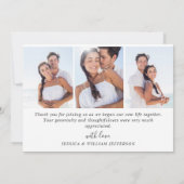 ユーカエレガントリ赤面ピンクローゼス4フォト サンキューカード (裏面)