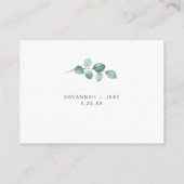 ユーカエレガントリ金ゴールド結婚情報詳細カード エンクロージャーカード (裏面)