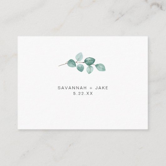 ユーカエレガントリ金ゴールド結婚情報詳細カード エンクロージャーカード (裏面)