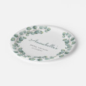 ユーカパーソナライズされたリリースブライダルシャワー ペーパープレート (アングル)