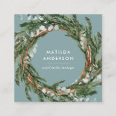 ユーカモダンリのエレガント植物リース スクエア名刺 (正面)