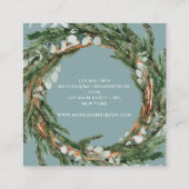 ユーカモダンリのエレガント植物リース スクエア名刺 (裏面)