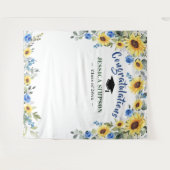 ユーカモダンリのヒマワリ写真グラッドバック タペストリー (正面(横))