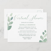 ユーカモダンリグリーン水彩バーチャルシャワー ポストカード (正面/裏面)