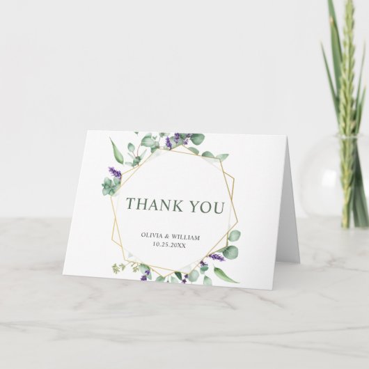 ユーカモダンリ幾何フレームサンキューカード サンキューカード (正面)