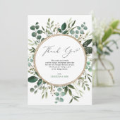 ユーカモダンリ植物の緑のベビーシャワー サンキューカード (スタンド正面)