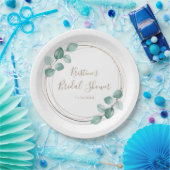 ユーカモダンリ水色コーヒースクリ結婚プト ペーパープレート (パーティー)