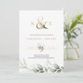 ユーカモダンリ金ゴールドモノグラム 招待状 (スタンド正面)