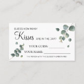 ユーカリいくつのキスブライダルシャワーカードゲーム プレイスカード (正面)