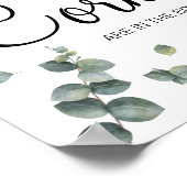 ユーカリいくつコルクブライダルシャワーゲームサイン ポスター (角)