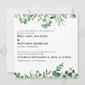 ユーカリいつ我々がハグできる延期結婚の 招待状 (裏面)