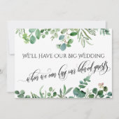 ユーカリいつ我々がハグできる延期結婚の 招待状 (正面)