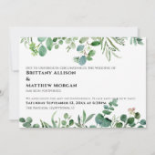 ユーカリいつ我々がハグできる延期結婚の 招待状 (裏面)