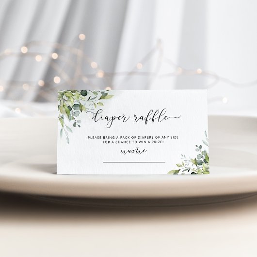 ユーカリおむつラッフルチケットエンクロージャカード エンクロージャーカード