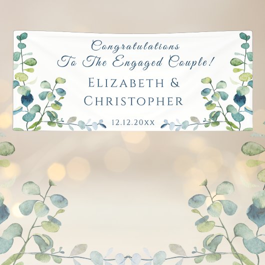 ユーカリおめでとう婚約パーティ 横断幕