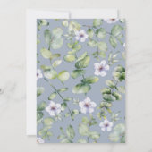 ユーカリお洒落プタスウォーターカラーブライダルシャワーインビ 招待状 (裏面)