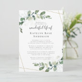 ユーカリお祝いオブライフメモリアル招待状 招待状 (スタンド正面)