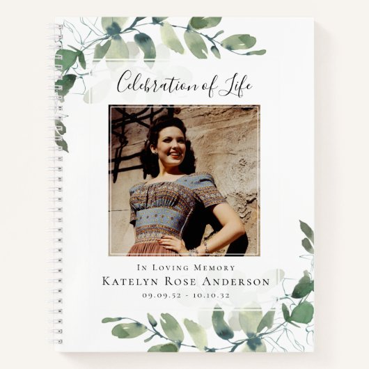 ユーカリお祝いオブライフ葬儀ゲストブック ノートブック (正面)