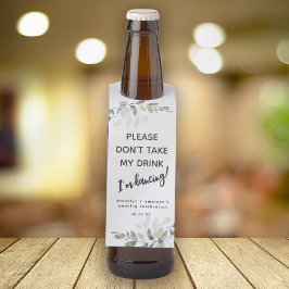 ユーカリお願い飲み物を飲まないで ボトルネックタグ