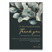 ユーカリかわいらしプ結婚テーブルサンキューカード テーブルナンバー (正面)