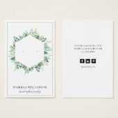 ユーカリかわいらしー緑地耳飾りディスプレイカード (正面&裏面)