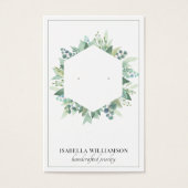 ユーカリかわいらしー緑地耳飾りディスプレイカード (正面)