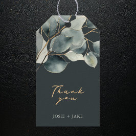 ユーカリかわいらし枝離れ結婚式の引き出物ラベル ギフトタグ