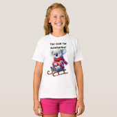 ユーカリが冷めちゃうわ | おもしろコアラ キッズTシャツ Tシャツ (正面フル)