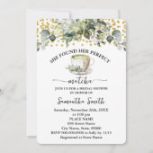 ユーカリが彼女の完璧な抹茶ブライダルシャワー 招待状 (正面)